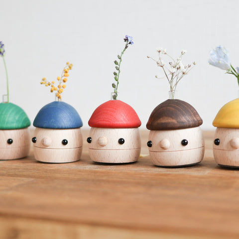 Donguri Korokoro Bud Vase – Wooden Flower Vase | Handmade in Japan