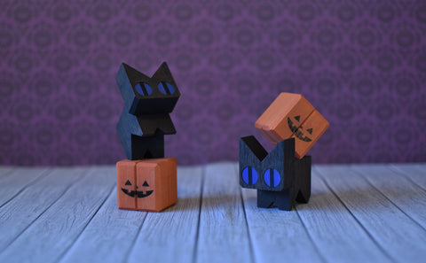 cat block halloween