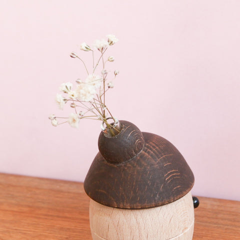 Donguri Mama 单枝花瓶｜日本手工木制花器 Comomg