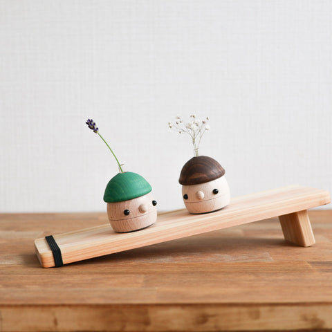 Donguri Korokoro Bud Vase – Wooden Flower Vase | Handmade in Japan