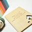 wooden message card